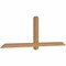 Ekena Millwork Eugene Smooth Timber Gable Bracket, Western Red Cedar, 84"W x 28"H x 3 1/2"D x 3 1/2"F, 8/12 Pitch GBW084X28X0404EUG00SWR - alternate 2